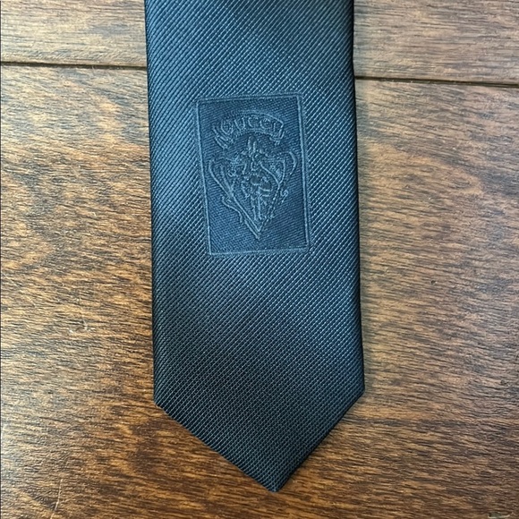 Gucci Ombré Blue Silk Tie Striped on the Diagonal, Made in Italy - Picture 9 of 10